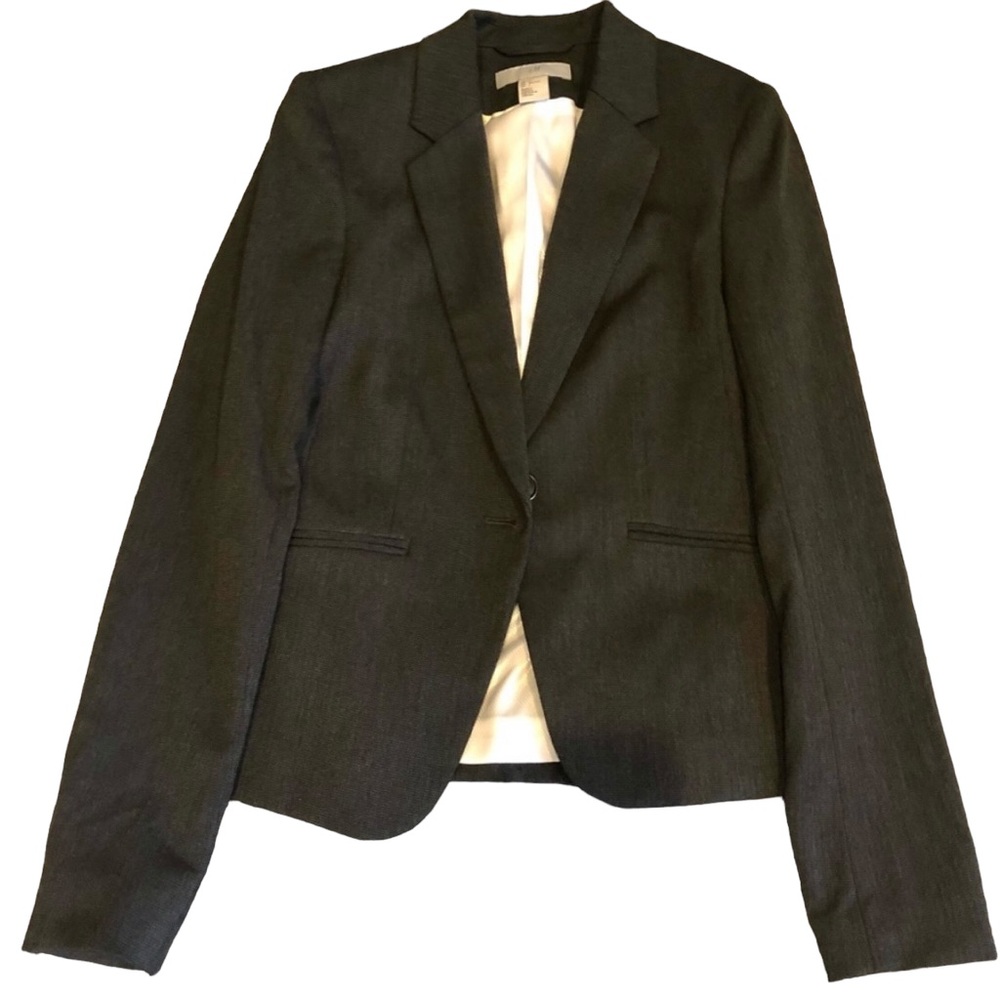 H&M Charcoal Blazer EUC - Picture 1 of 3